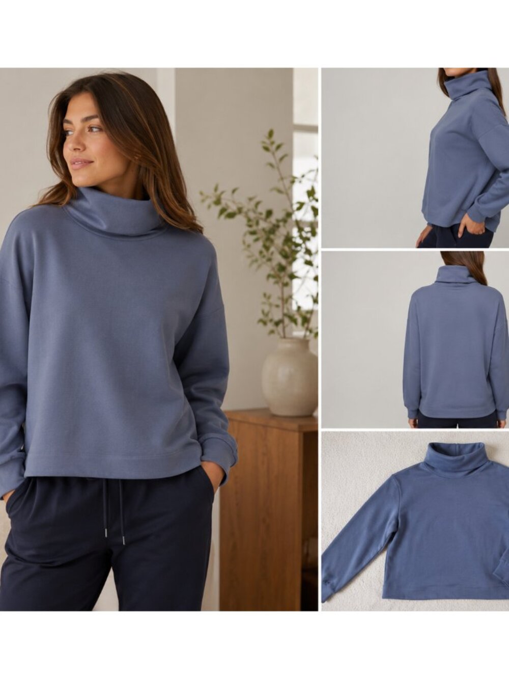 Spanx SPANX AirEssentials Luxe Turtleneck in Rain size Medium Blue